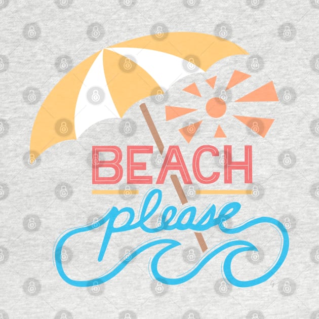 Beach Please Hand Lettering by lymancreativeco